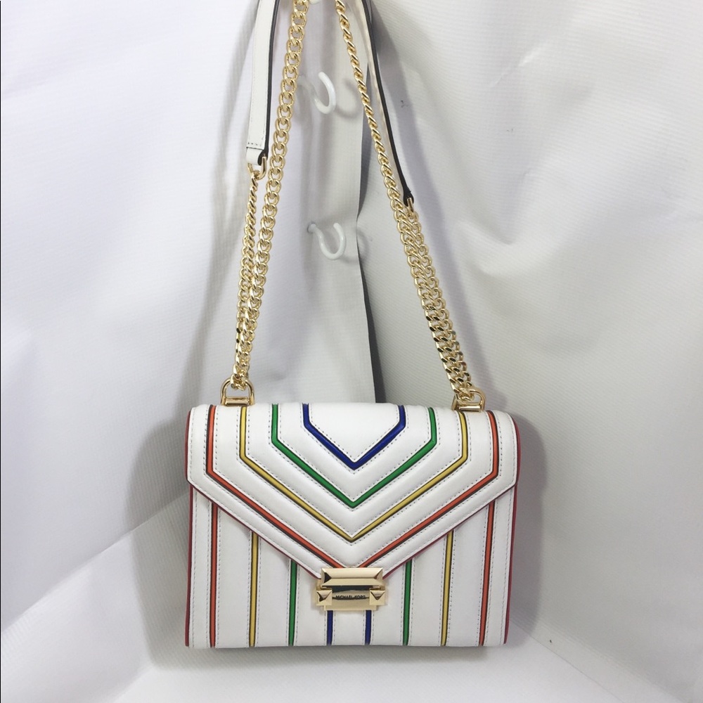 Michael Kors Whitney LG SHLDR BagOptic White/Color